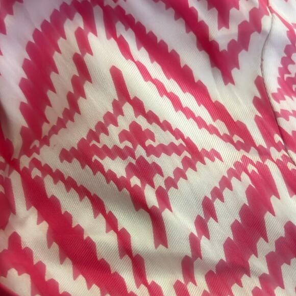 MILLY NEWYORK PINK & WHITE 100% SILK DRESS SIZE 2 - Picture 10 of 11